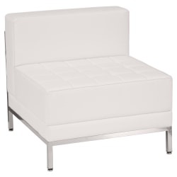 Flash Furniture HERCULES Imagination Series Contemporary LeatherSoft Middle Chair, Melrose White