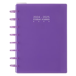 2024-2025 TUL® Discbound Weekly/Monthly Student Planner, Junior Size, Purple, July To June, ODUS2336-003