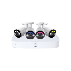 Lorex Fusion 4K 8.0-Megapixel 16-Camera-Capable 2TB NVR System With 4 IP Smart-Deterrence Bullet Cameras, White