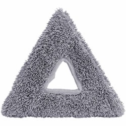 Unger Stingray Glass Washing Pads - Triangle - Washing, Glass, Cleaning - Dirt Remover, Grime Remover - MicroFiber - Gray - 5 / Carton