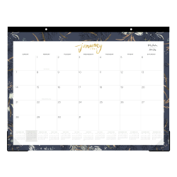 2024 Blue Sky™ Kelly Ventura Meadow Monthly Desk Pad Planning Calendar, 22" x 17", January to December