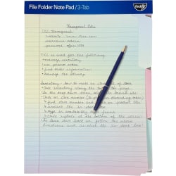 IdeaStream Find It File Folder Notepad, Letter Size, Rainbow, Pack Of 12 Folders