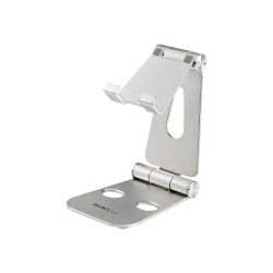 StarTech.com Phone and Tablet Stand - Foldable Universal Mobile Device Holder - Smartphones/Tablets - Adjustable Cell Phone Stand for Desk