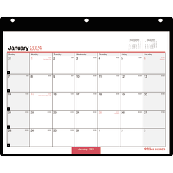 2024 Office Depot® Brand Monthly Desk Wall Calendar, 11" x 8", White, January To December 2024 , OD201200
