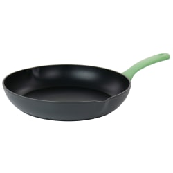 Oster Rigby Aluminum Nonstick Frying Pan With Pouring Spouts, 9-1/2", Green