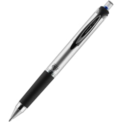 uni-ball® RT Retractable Gel Pen, Gel Impact®, Bold Point, 1.0 mm, Gray Barrel, Blue Ink