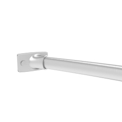 Wingits® CONTOUR OVAL™ Bow-Curved Shower Rod, With Kit, 5' x 6", Brushed Nickel, Total Qty 1