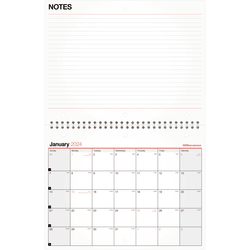 2024 Office Depot® Brand Monthly Desk Wall Calendar, 11" x 8-1/2", White, January to December 2024 , OD301528