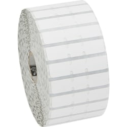 Zebra Polypropylene Label, U82606, Rectangle, 2 1/4" x 1/2", Direct Thermal Zebra 8000D Jewelry, 1" Core, White