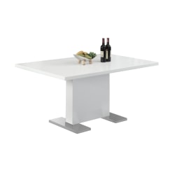 Monarch Specialties Alexander Dining Table, 30"H x 59"W x 25-1/2"D, White