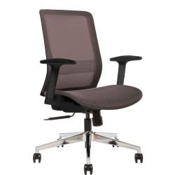 Sinfonia Sing Ergonomic Mesh Mid-Back Task Chair, Adjustable Height Arms, Copper/Black