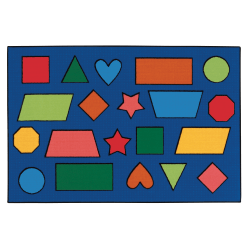 Carpets for Kids® KID$Value Rugs™ Color Shapes Activity Rug, 4' x 6' , Blue