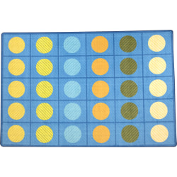 Carpets for Kids® Pixel Perfect Collection™ Calming Colors Open Seating Rug, 6' x 9', Blue