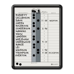 Quartet® Classic Gray In/Out Board, 11" x 14", Aluminum Frame With Black Finish