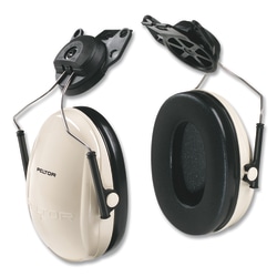 PELTOR™ Optime™ 95 Earmuff, 21 dB NRR, White/Black, Cap Attached
