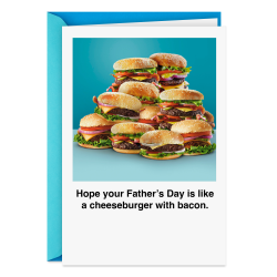 Hallmark Shoebox Funny Father's Day Card (Cheeseburger With Bacon)