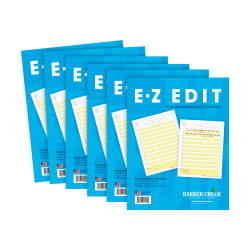 Barker Creek® E-Z Edit Paper Set, Grades 1-College, 50 Sheets, Pack Of 6