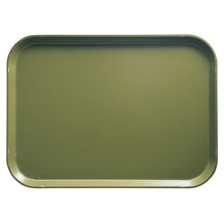 Cambro Camtray Rectangular Serving Trays, 15" x 20-1/4", Olive, Pack Of 12 Trays