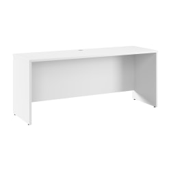 Bush Business Furniture Hampton Heights 72"W Credenza Desk, White, Standard Delivery