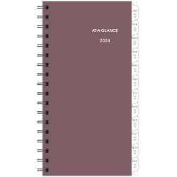 AT-A-GLANCE® Weekly Wirebound Planner Refill Pages, 3-1/4" x 6-1/2", January to December 2024, 064-287