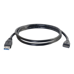 C2G 2m USB Cable - USB 3.0 A to Micro USB B Cable (6ft) - USB Phone Cable - USB cable - USB Type A (M) to Micro-USB Type B (M) - USB 3.0 - 6.6 ft - black