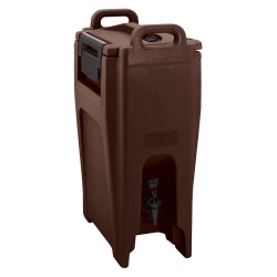 Cambro Ultra Camtainer Beverage Dispenser, 5 Gallons, Dark Brown