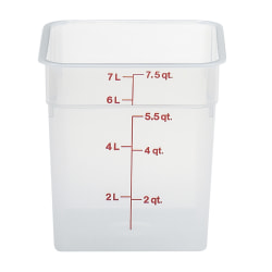 Cambro Translucent CamSquare Food Storage Containers, 8 Qt, Pack Of 6 Containers