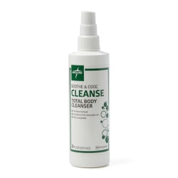 Medline Soothe & Cool No-Rinse Aloe Total Body Cleanser, 8 Oz, Pack Of 36