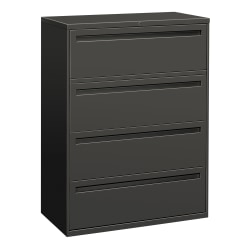 HON® Brigade® 700 36"W x 18"D Lateral 4-Drawer File Cabinet, Charcoal
