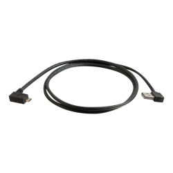 C2G C2G 1m USB A to Micro-USB B Cable with Right Angeled Connectors-USB 2.0 3ft - USB cable - USB (M) to Micro-USB Type B (M) - USB 2.0 - 3.3 ft - 90° connector - black