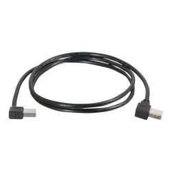 C2G 1m USB Cable - Right Angle - M/M - USB cable - USB (M) to USB Type B (M) - USB 2.0 - 3.3 ft - 90° connector, right-angled connector - black