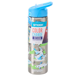 Smash Color Change Stainless Steel Water Bottle, 25 Oz, Shark