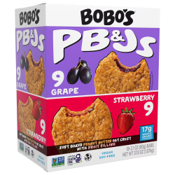 Bobo's PB&J Oat Snacks Variety Pack, 2.1 Oz, Total Qty 18