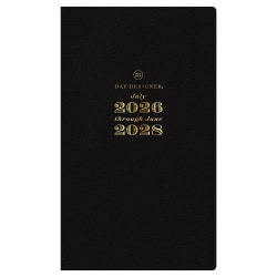 Deluxe Planner DD Black FL 3.625x6.125 AY26-27 Monthly