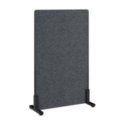 WorkPro Motiva Freestanding Privacy Screen, 55"H x 34"W x 15"D, Cool Charcoal, Installation Included