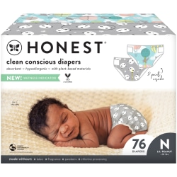 The Honest Company Clean Conscious Diapers, Size 0, Sage, Box Of 76 Diapers