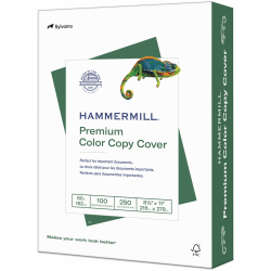 Hammermill® Color Card Stock, White, Letter (8.5" x 11"), 60 Lb, Pack Of 250