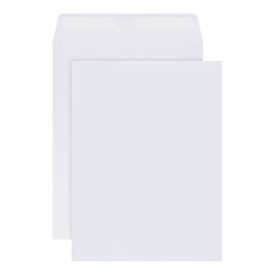 Office Depot Brand Catalog Envelopes, 9" x 12", Gummed Seal, White, Box Of 100