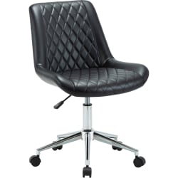 Lorell® Bonded Leather Low-Back Office Chair, Black