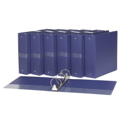 Just Basics® Economy Reference Binders, 3" Rings, Blue, Set Of 12 Binders