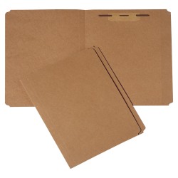 SKILCRAFT® File Folders, With 1 Fastener, Straight Cut, Letter Size, 30% Recycled, Kraft, Pack Of 100 (AbilityOne 7530-00-889-3555)