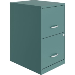 Lorell® SOHO 18"D Vertical 2-Drawer Mobile File Cabinet, Teal