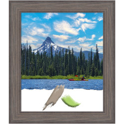Amanti Art Country Barnwood Wood Picture Frame, 25" x 29", Matted For 20" x 24"