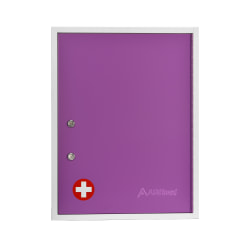Alpine AdirMed Large Medical Security Cabinet With Dual Locks, 21"H x 16"W x 6"D, Purple