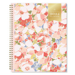 2024 Day Designer Weekly/Monthly Planning Calendar, 8-1/2" x 11", Petals, January To December