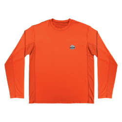 Ergodyne Chill-Its 6689 Cooling Long Sleeve Sun Shirt With UV Protection, 3XL, Orange