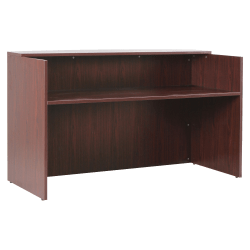 Lorell® Essentials Series Reception Desk, 72"W x 36"D, Mahogany