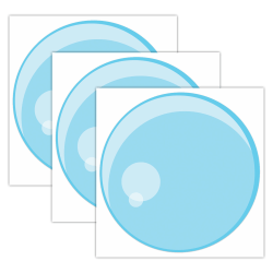 Eureka Paper Cut-Outs, Seas the Day Bubbles, 5-1/2" x 5-1/2", 36 Cut-Outs Per Pack, Bundle Of 3 Packs