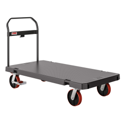 Suncast Commercial Heavy-Duty Resin Platform Truck, 40"H x 30"W x 60"L, Gray