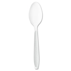 Dart® Impress™ Heavyweight Full-Length Teaspoons, White, Pack Of 1,000 Spoons